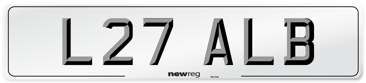 L27 ALB Front Number Plate