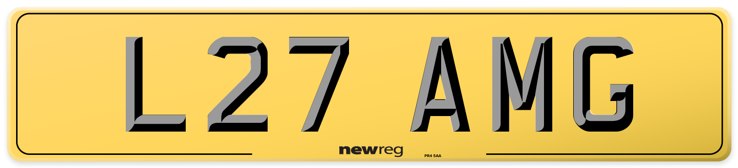 L27 AMG Rear Number Plate