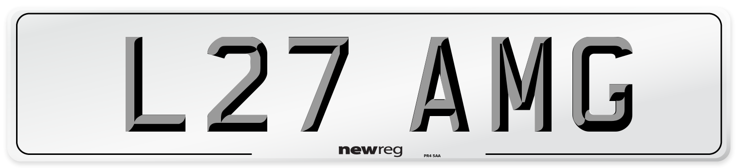 L27 AMG Front Number Plate