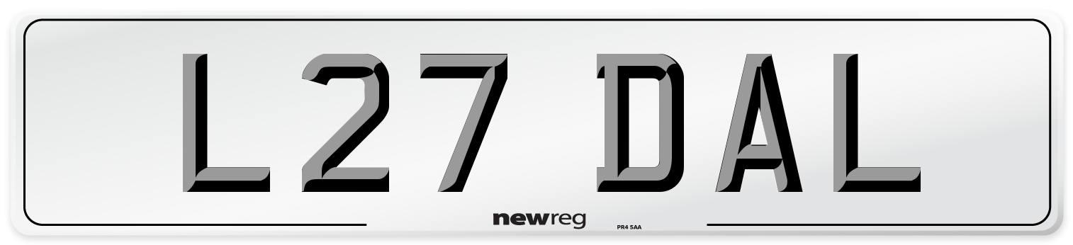 L27 DAL Front Number Plate