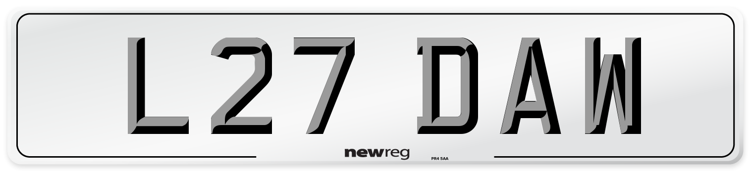 L27 DAW Front Number Plate