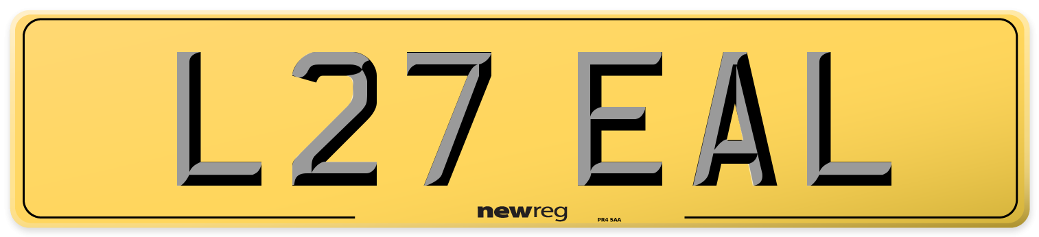 L27 EAL Rear Number Plate