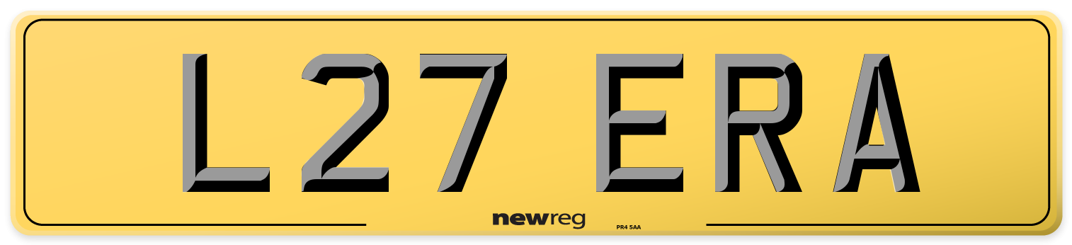 L27 ERA Rear Number Plate
