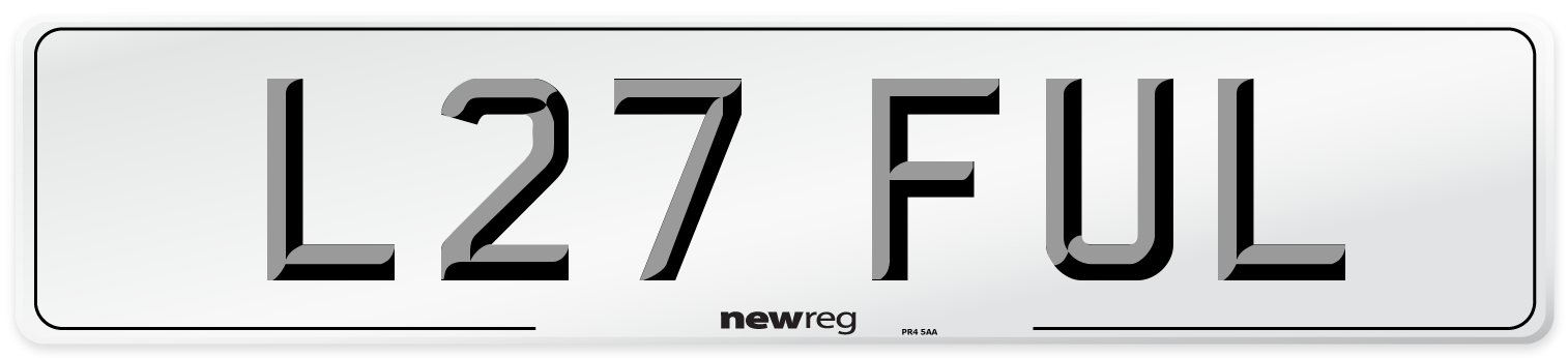 L27 FUL Front Number Plate