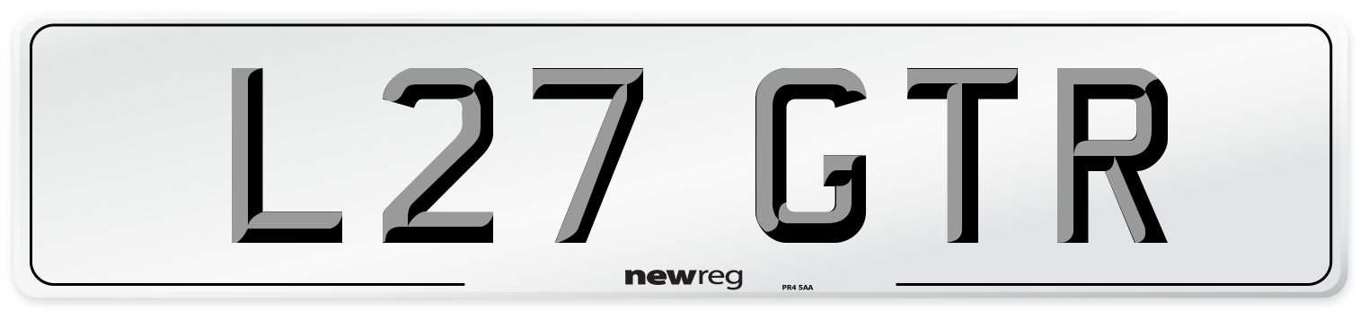 L27 GTR Front Number Plate