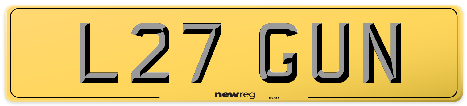 L27 GUN Rear Number Plate