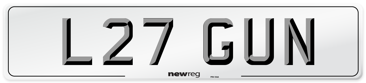 L27 GUN Front Number Plate
