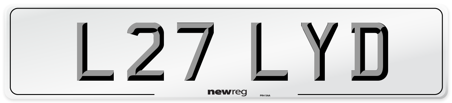 L27 LYD Front Number Plate