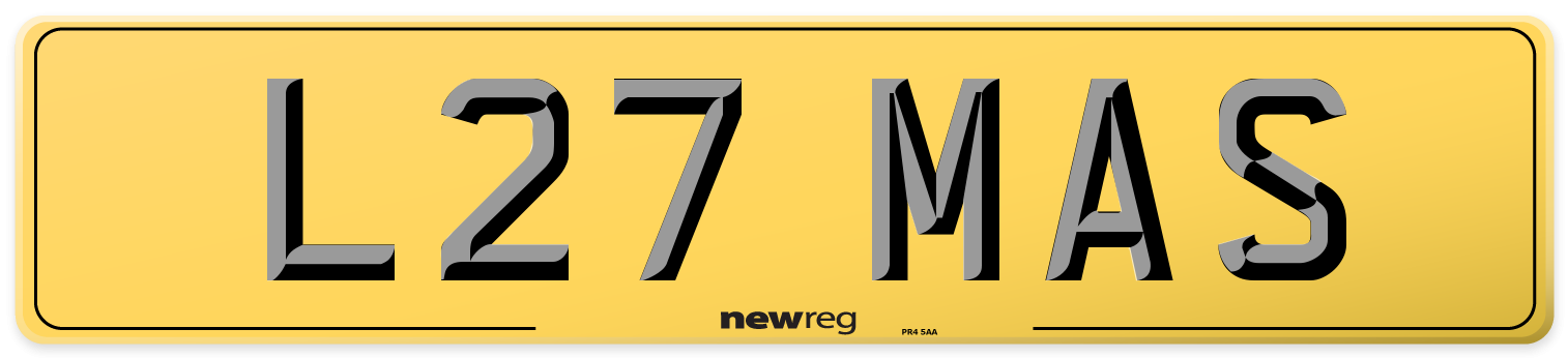L27 MAS Rear Number Plate