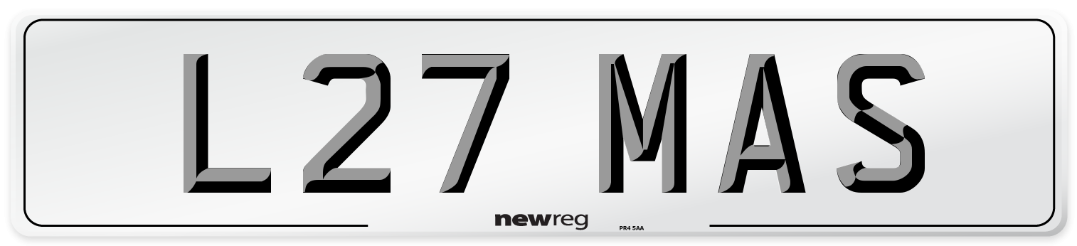L27 MAS Front Number Plate