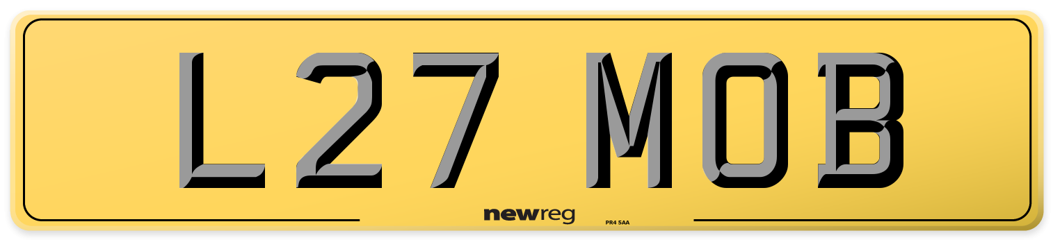 L27 MOB Rear Number Plate