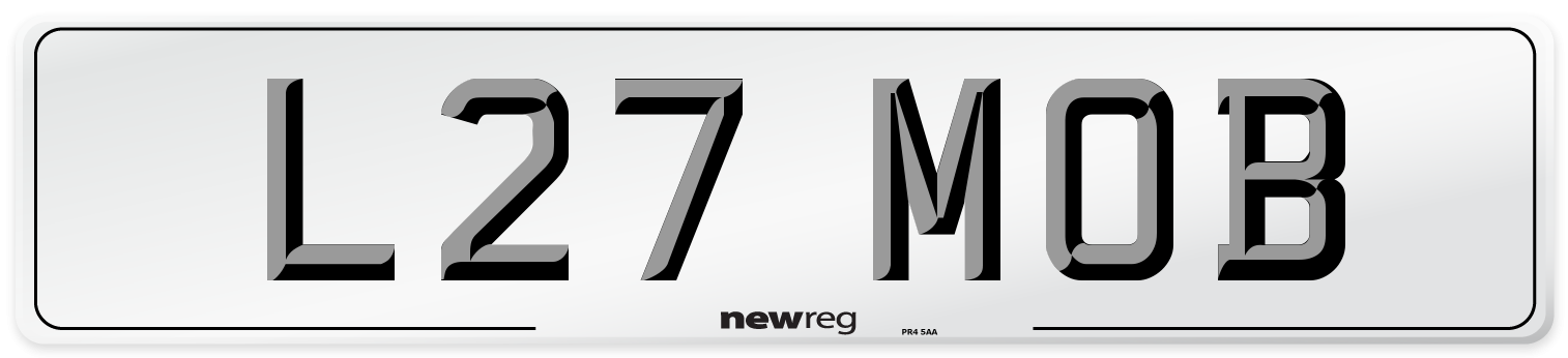 L27 MOB Front Number Plate