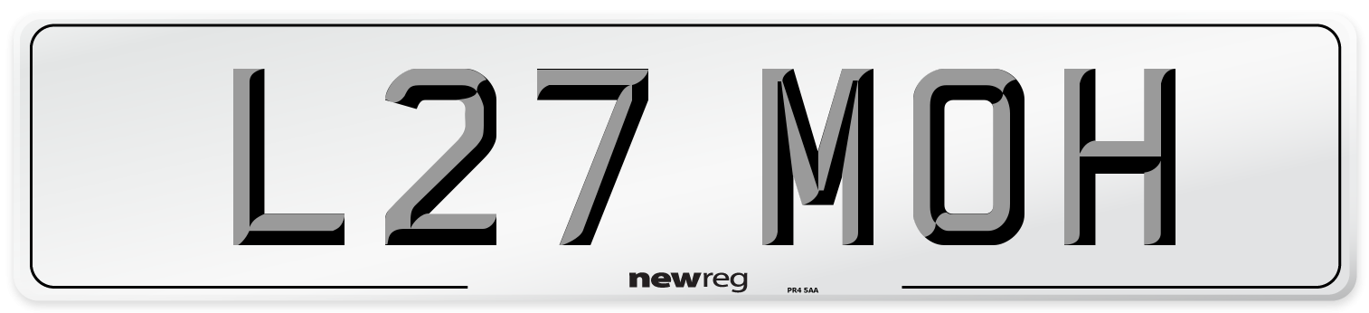 L27 MOH Front Number Plate