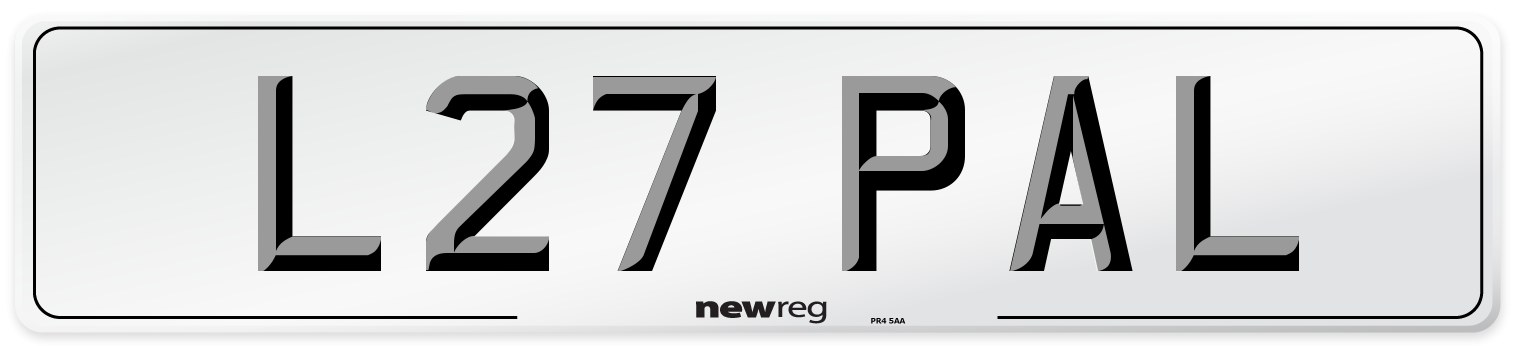 L27 PAL Front Number Plate