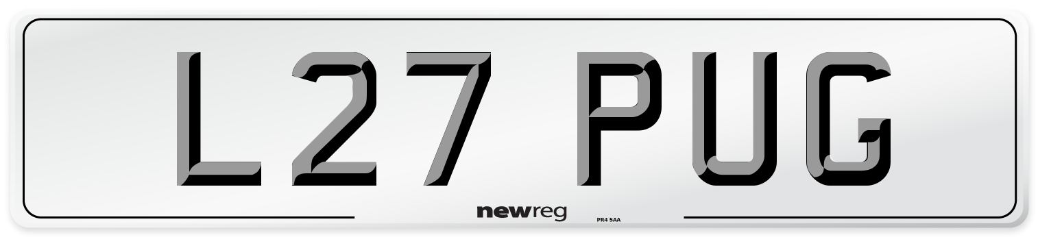 L27 PUG Front Number Plate