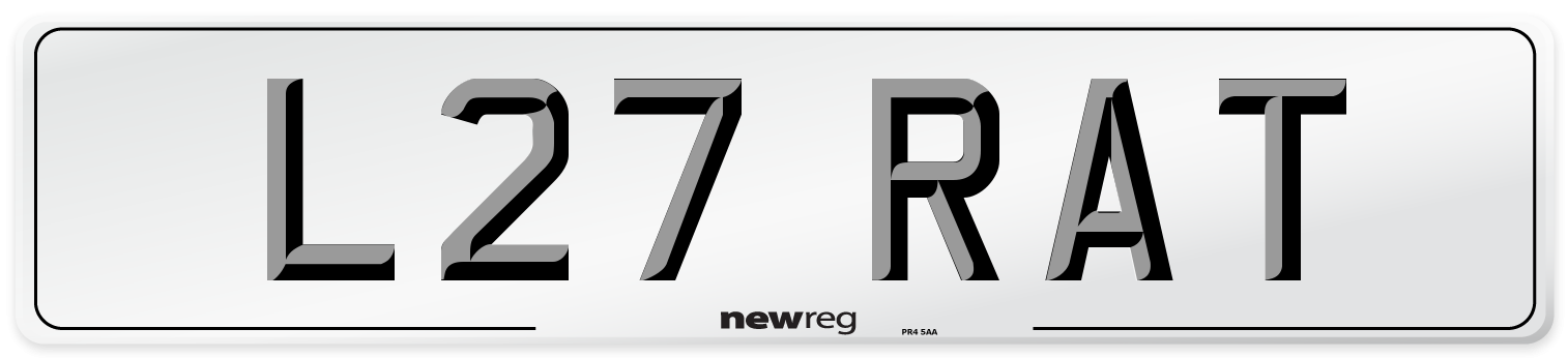 L27 RAT Front Number Plate