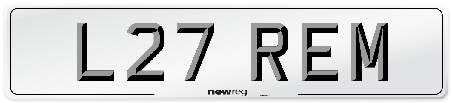 L27 REM Front Number Plate