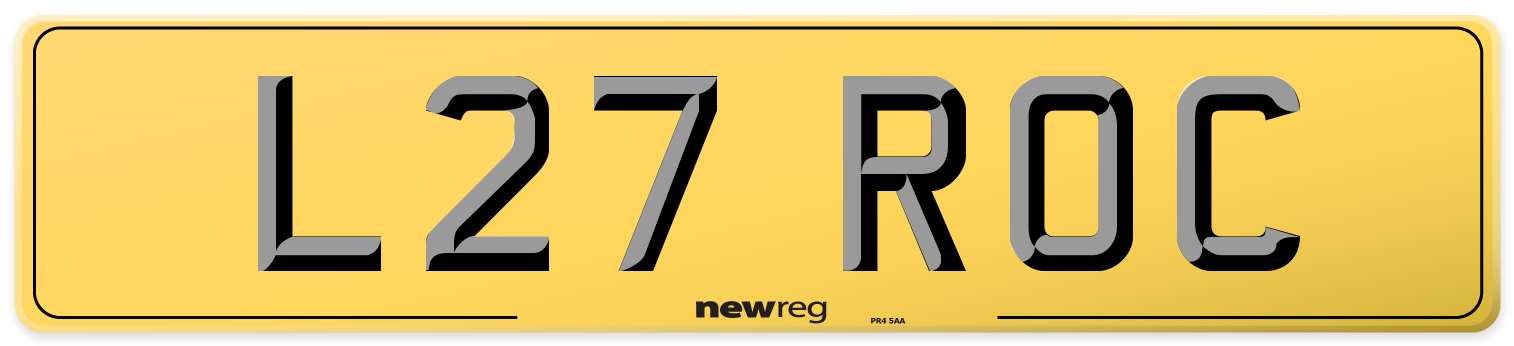 L27 ROC Rear Number Plate