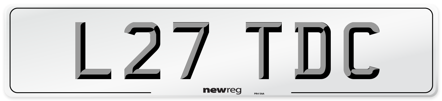 L27 TDC Front Number Plate