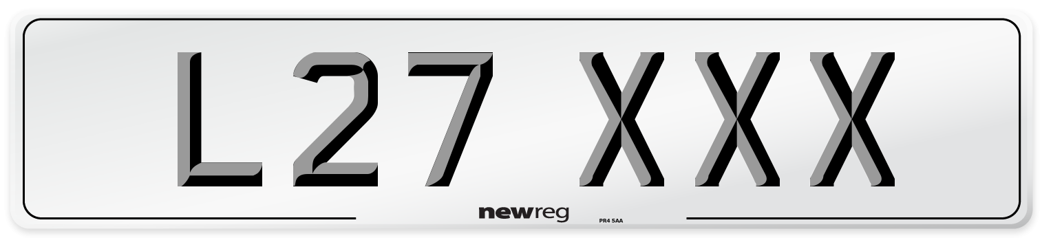 L27 XXX Front Number Plate