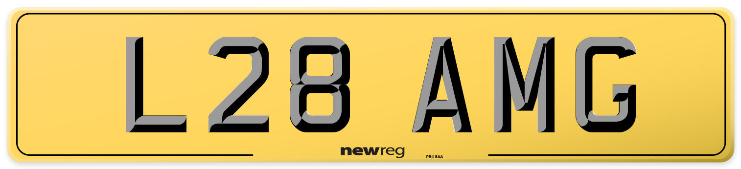 L28 AMG Rear Number Plate