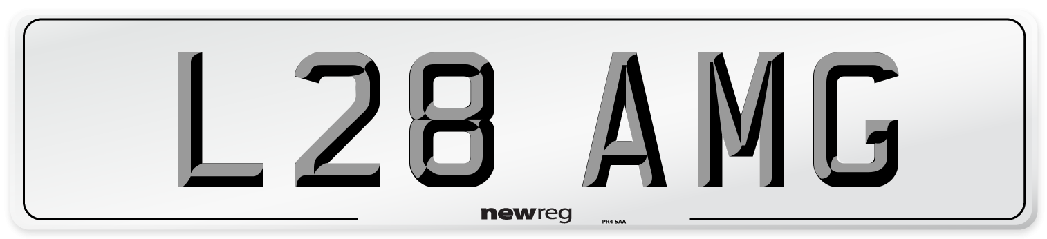 L28 AMG Front Number Plate