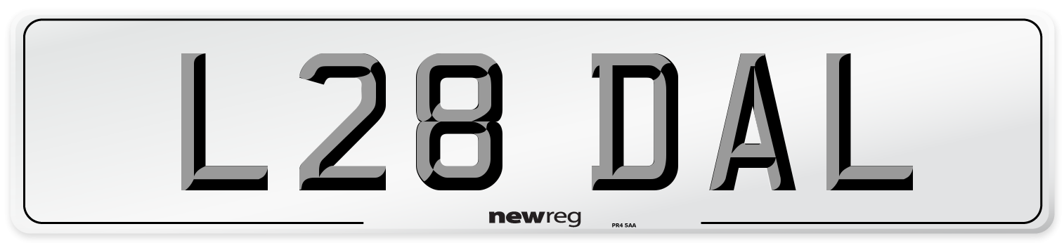 L28 DAL Front Number Plate