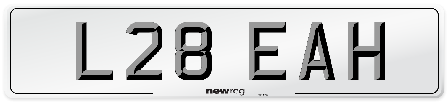 L28 EAH Front Number Plate