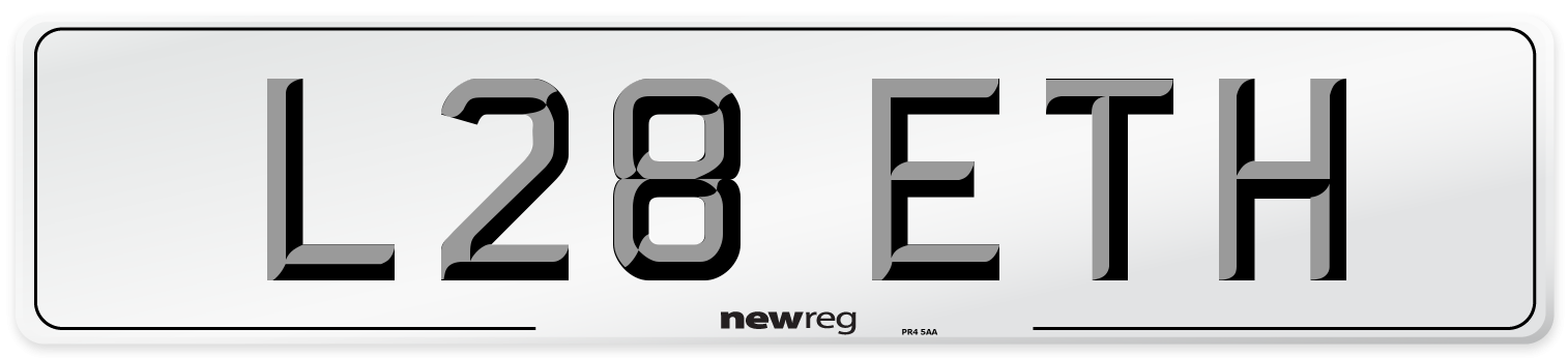 L28 ETH Front Number Plate