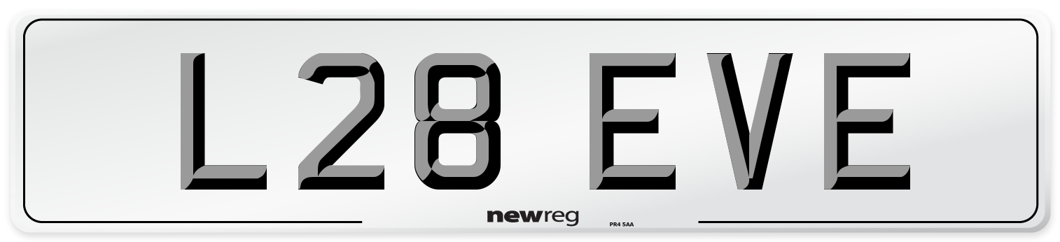L28 EVE Front Number Plate