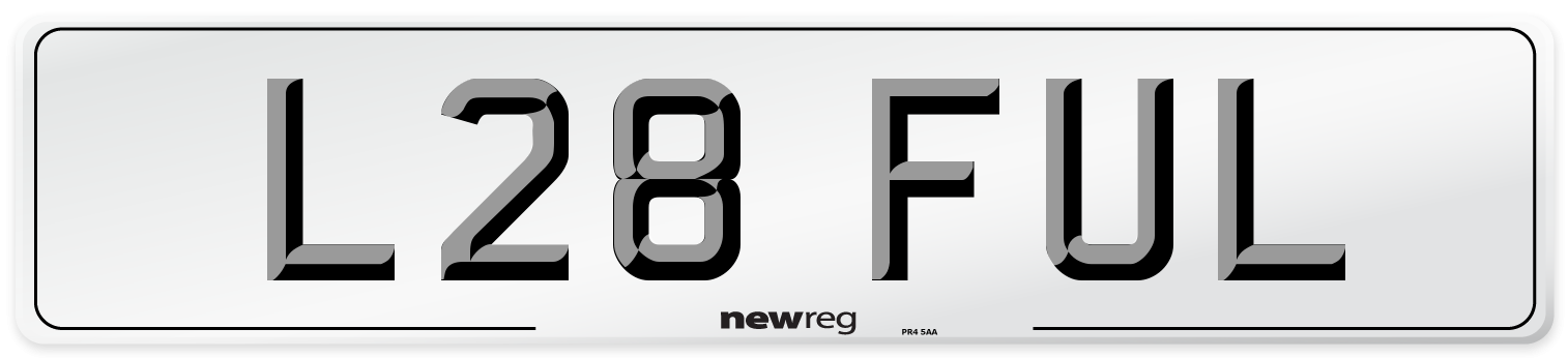 L28 FUL Front Number Plate