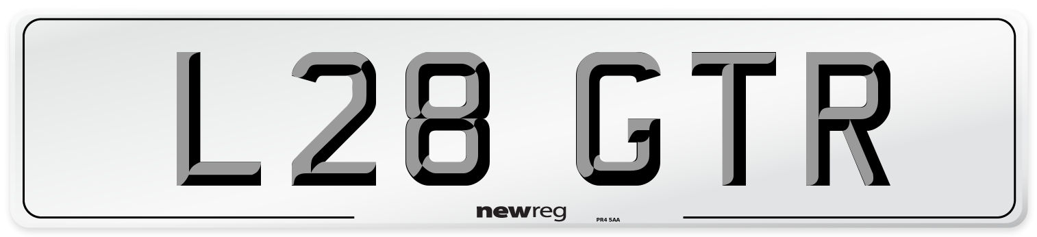 L28 GTR Front Number Plate