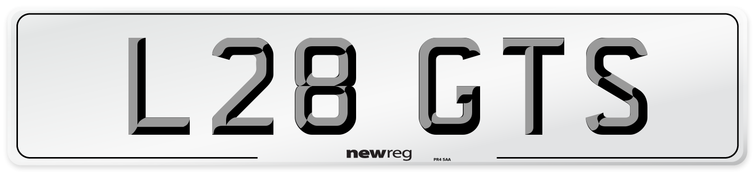 L28 GTS Front Number Plate
