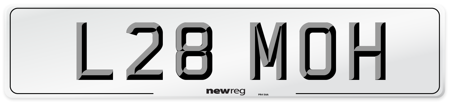 L28 MOH Front Number Plate
