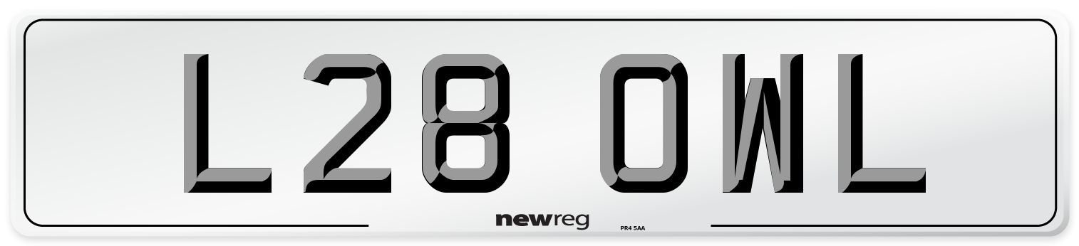 L28 OWL Front Number Plate