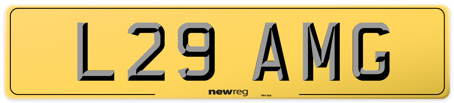 L29 AMG Rear Number Plate