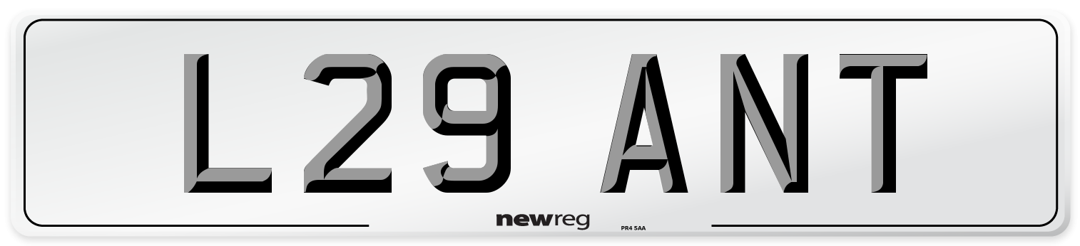 L29 ANT Front Number Plate
