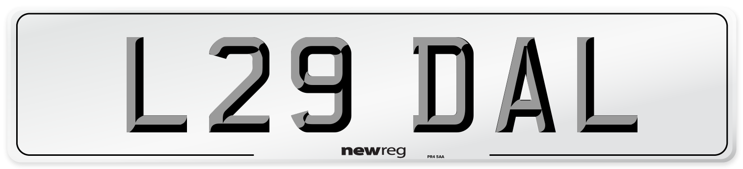 L29 DAL Front Number Plate