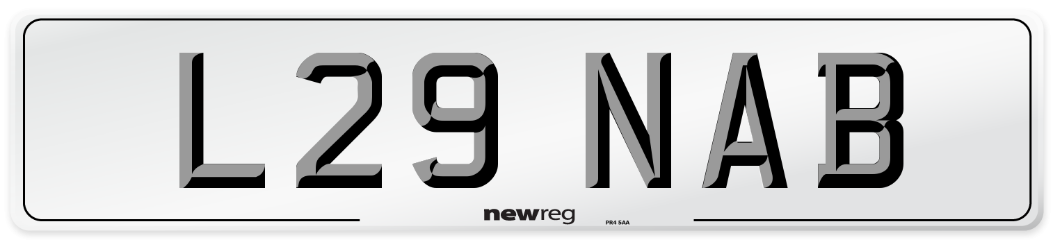 L29 NAB Front Number Plate