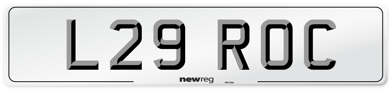 L29 ROC Front Number Plate