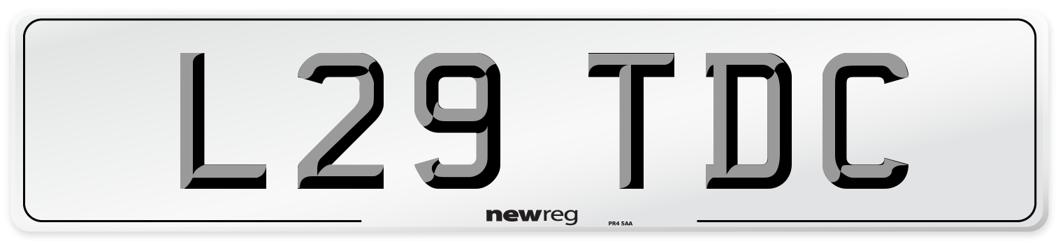 L29 TDC Front Number Plate
