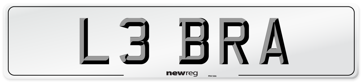 L3 BRA Front Number Plate