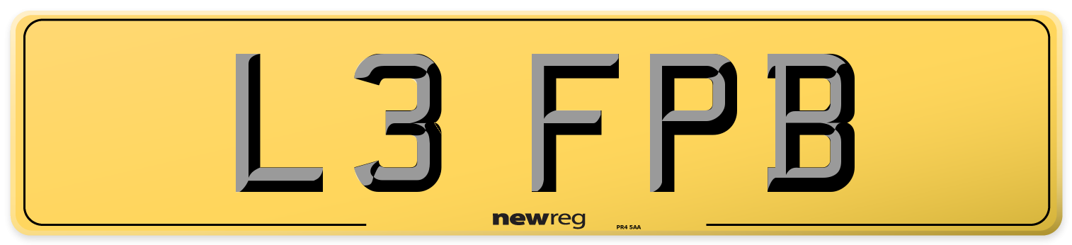 L3 FPB Rear Number Plate