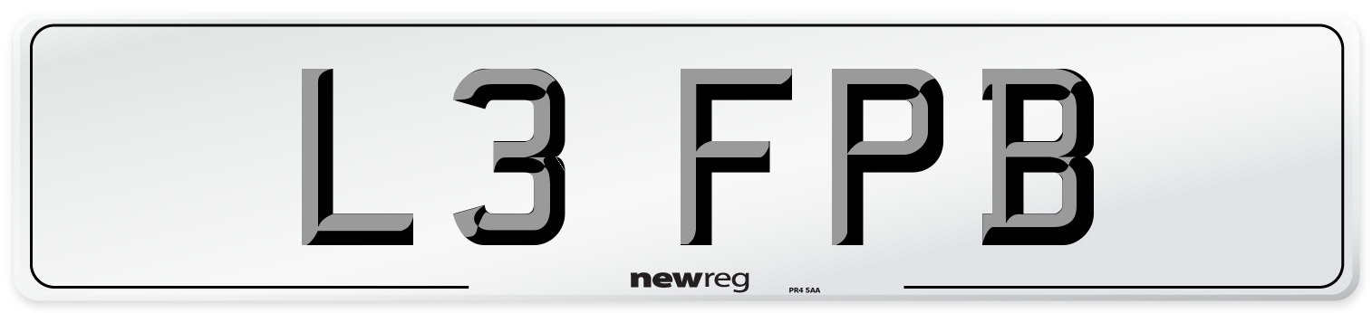 L3 FPB Front Number Plate