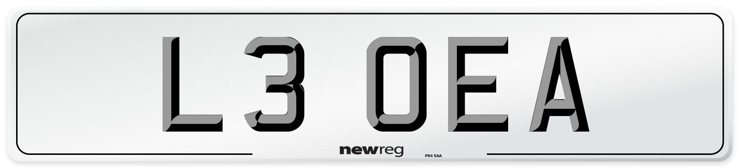 L3 OEA Front Number Plate