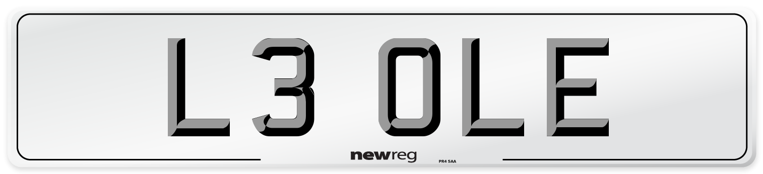 L3 OLE Front Number Plate