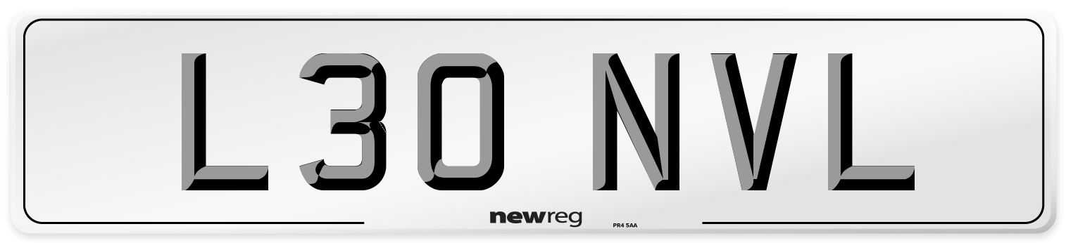 L30 NVL Front Number Plate