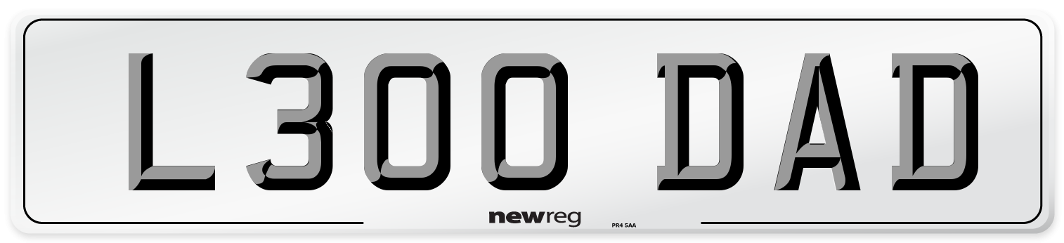 L300 DAD Front Number Plate