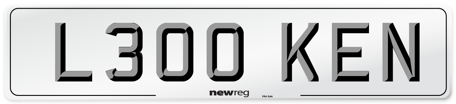 L300 KEN Front Number Plate