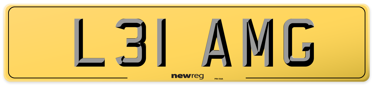 L31 AMG Rear Number Plate